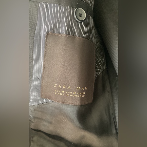 Zara men black wool suits - Picture 2 of 10